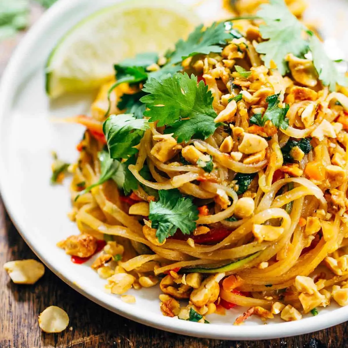 Delicious Vegetarian Pad Thai at Five Spice Kitchen in Calgary, AB